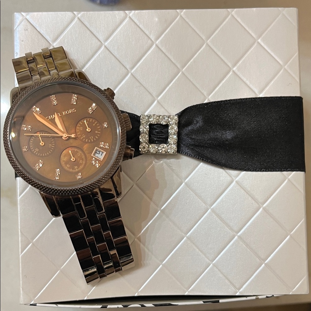Michael Kors Brown and Gold Women's Watch